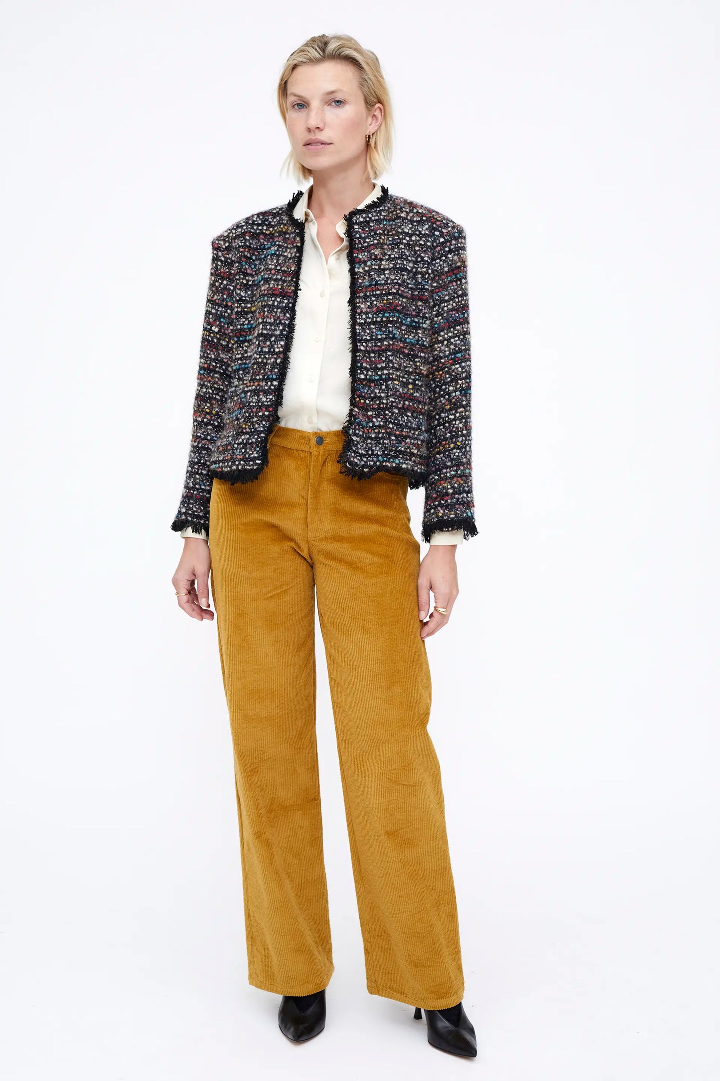 Multicoloured tweed jacket