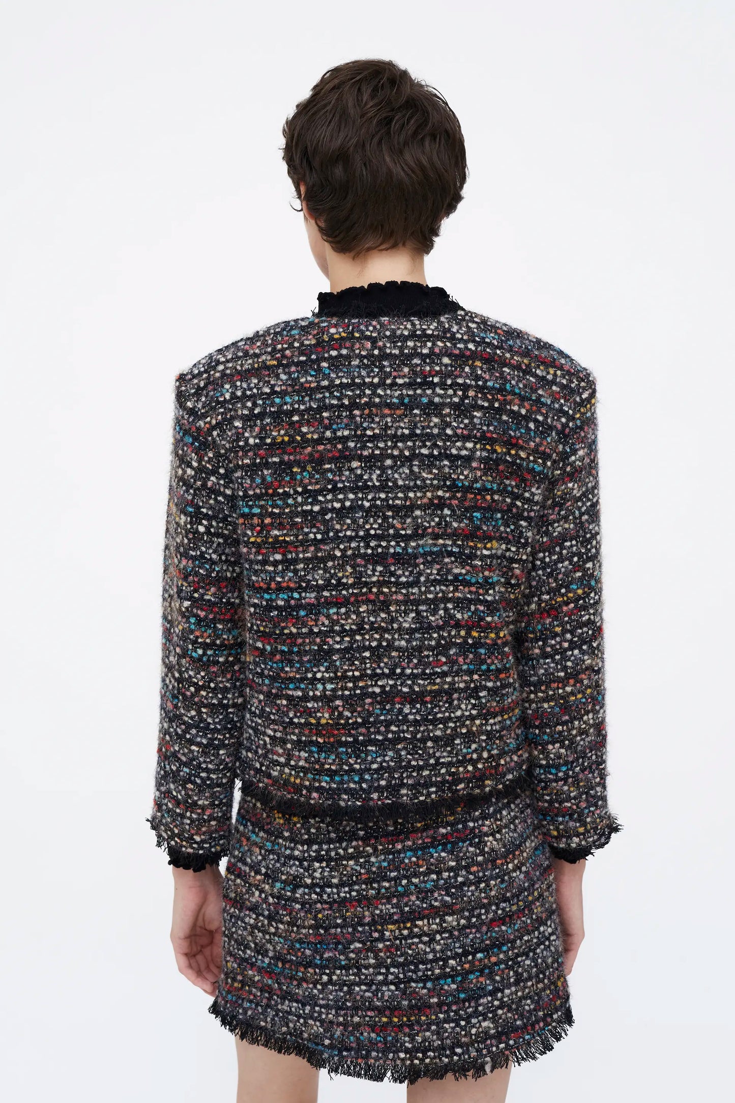 Multicoloured tweed jacket