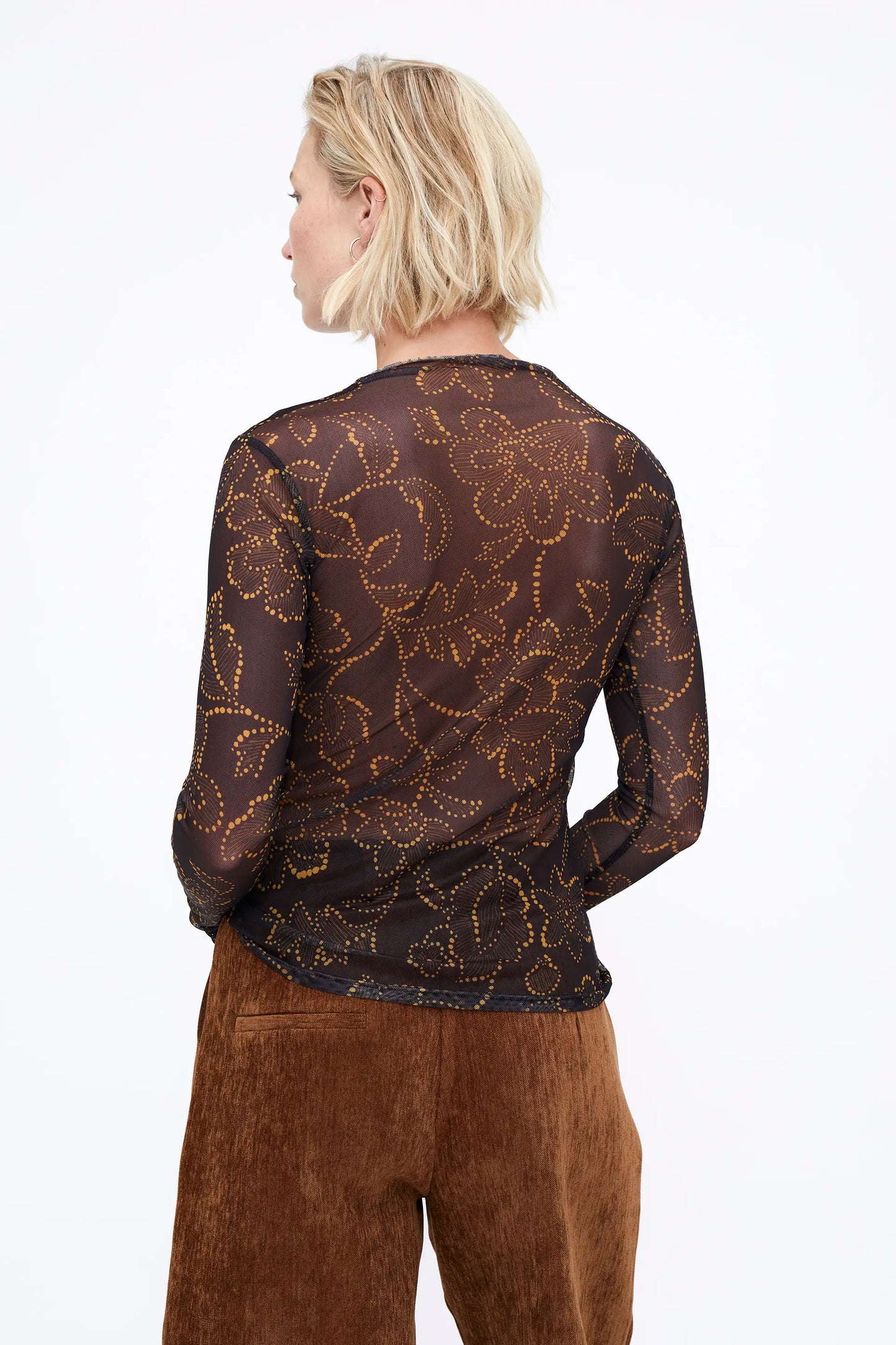 Top malla estampado Mustard Flower