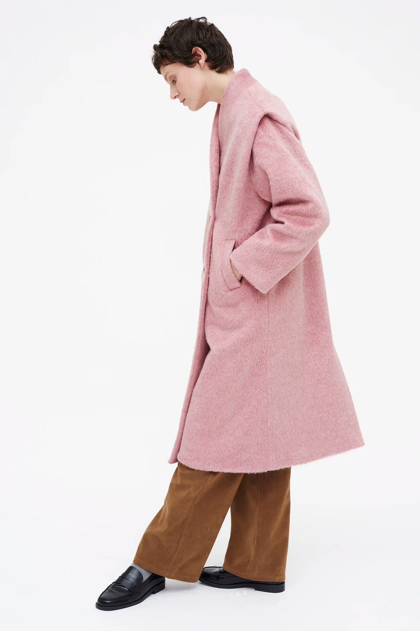Abrigo largo rosado