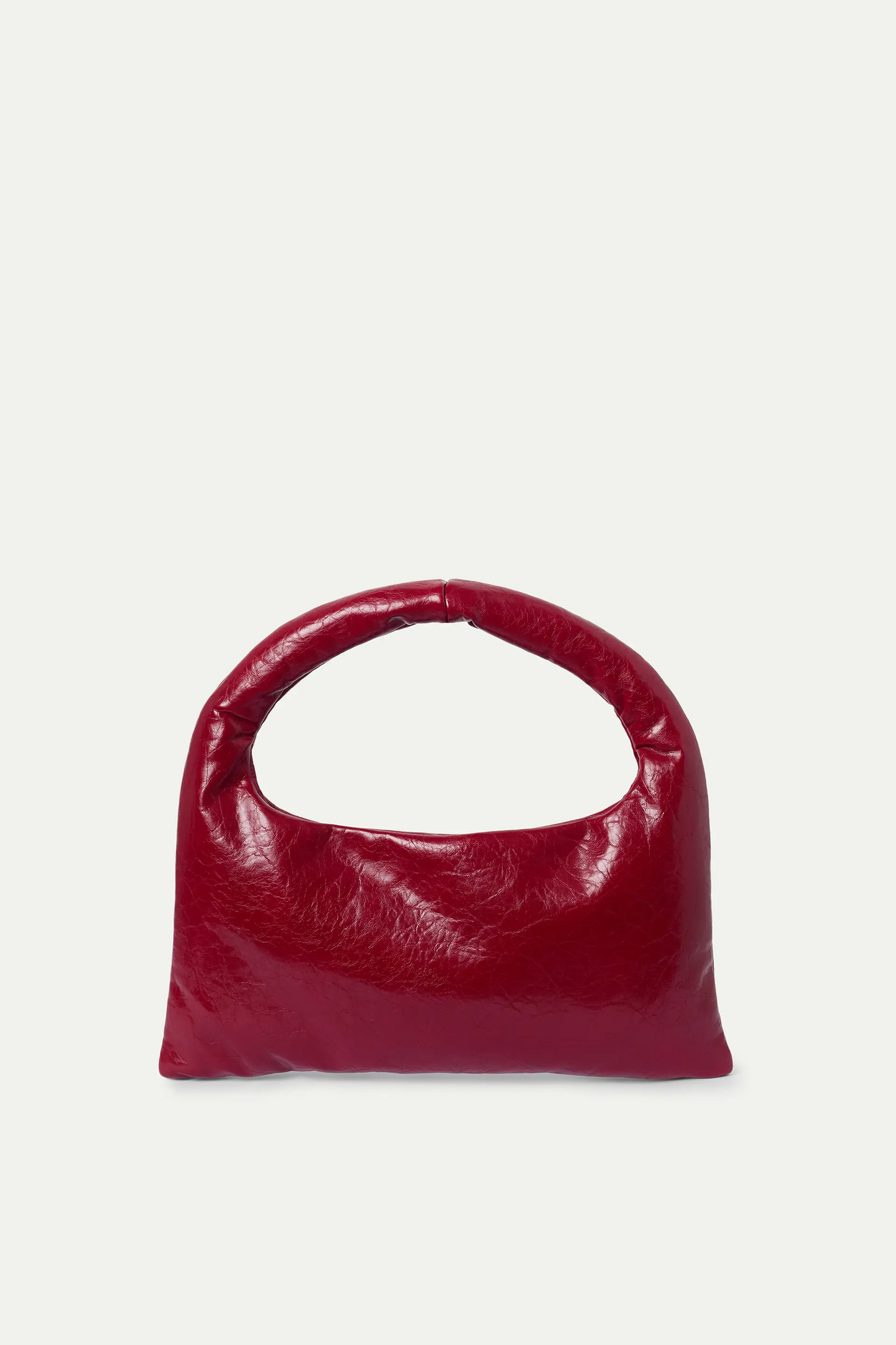 Bolso hombro cuero sintético rojo