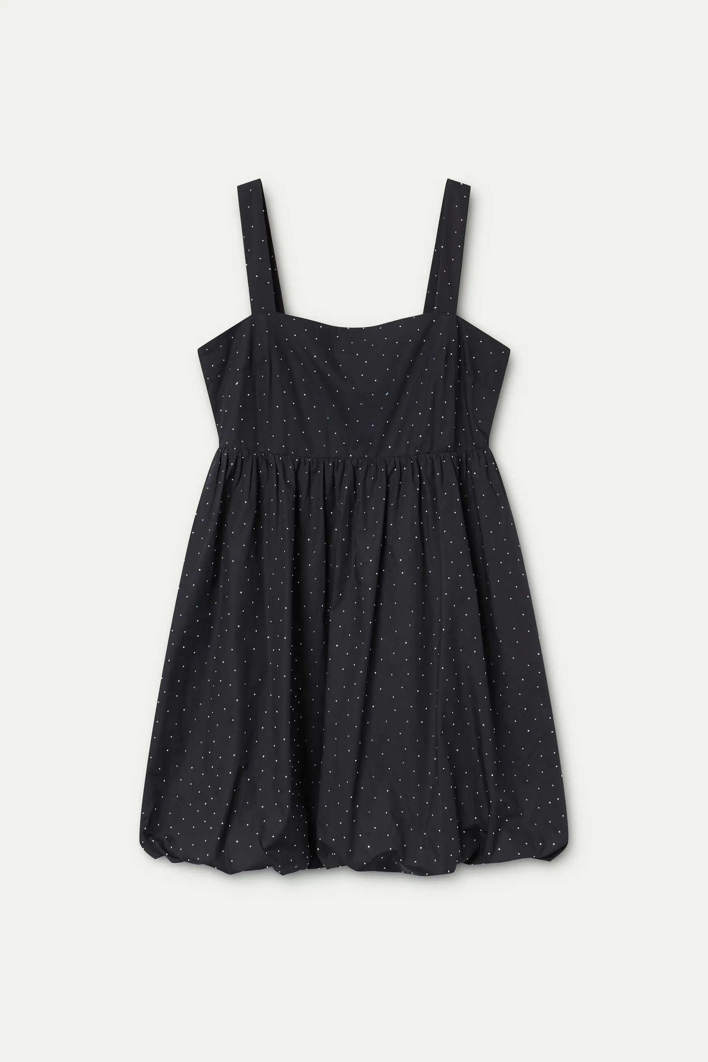 Vestido corto negro 100% algodón popelin