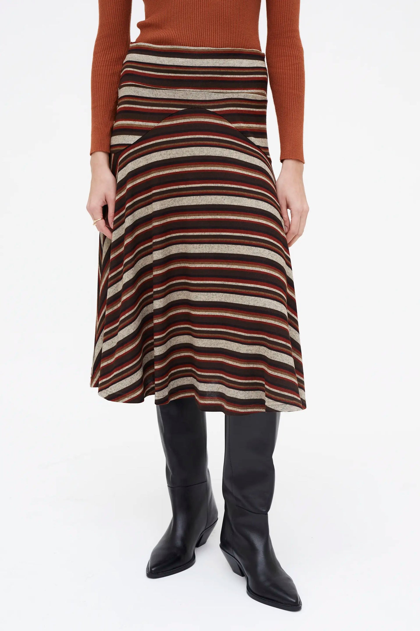 Falda Midi rayas multicolor