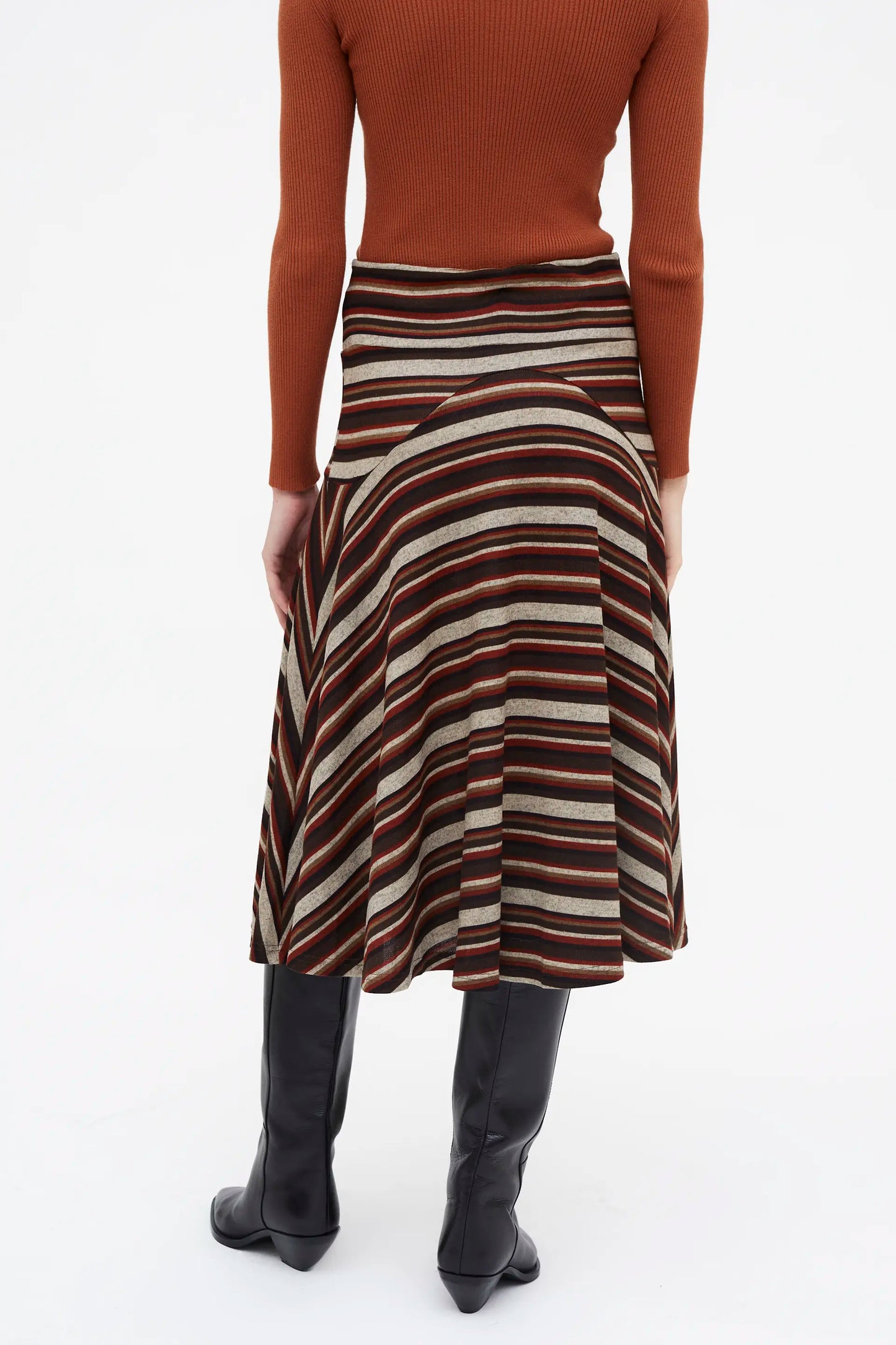 Falda Midi rayas multicolor