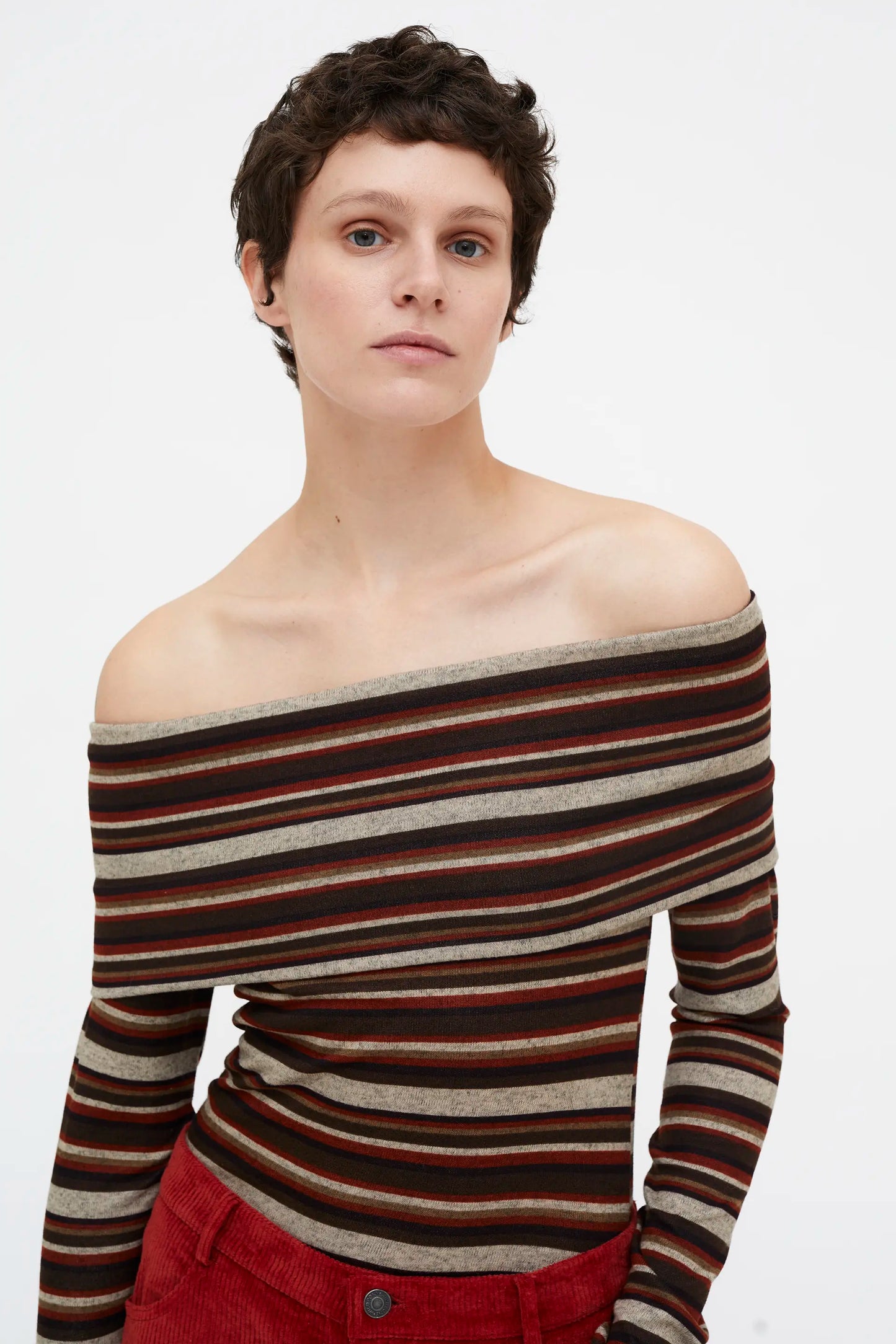 Top de rayas multicolor