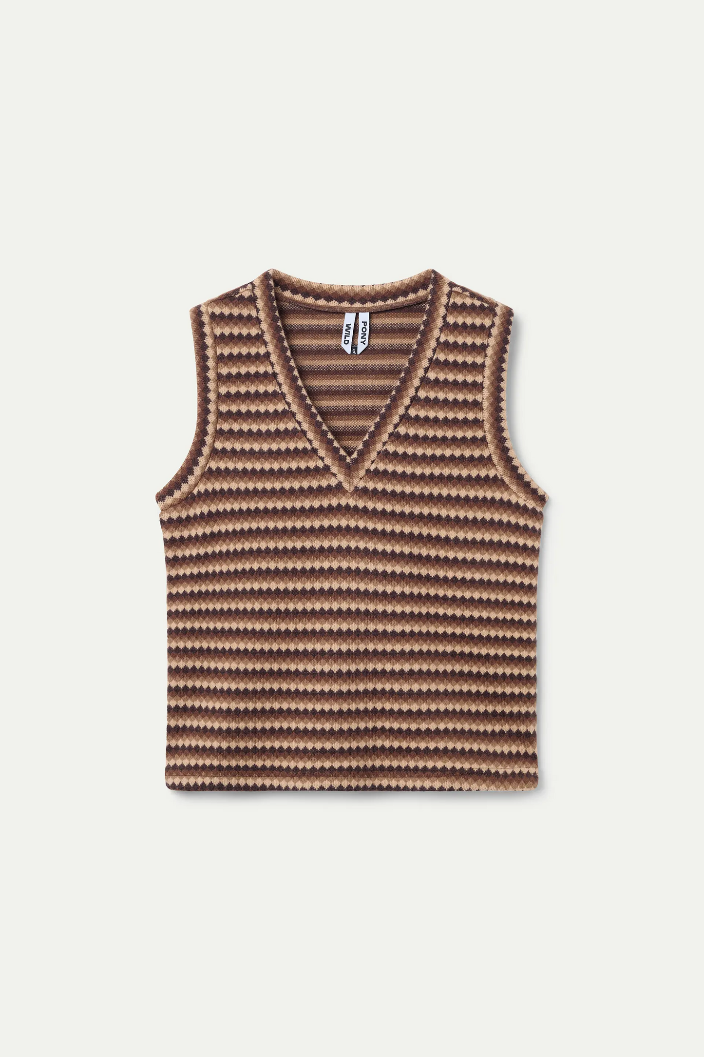 Top chaleco con estampado geométrico