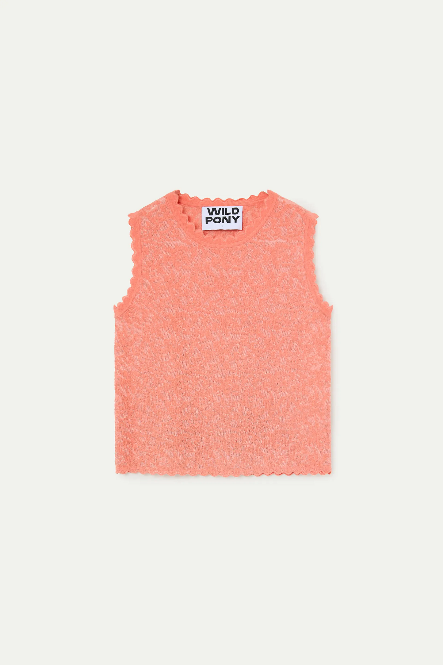 Top con encaje coral