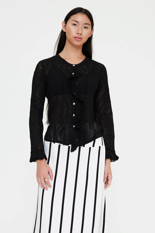 Black knitted cardigan