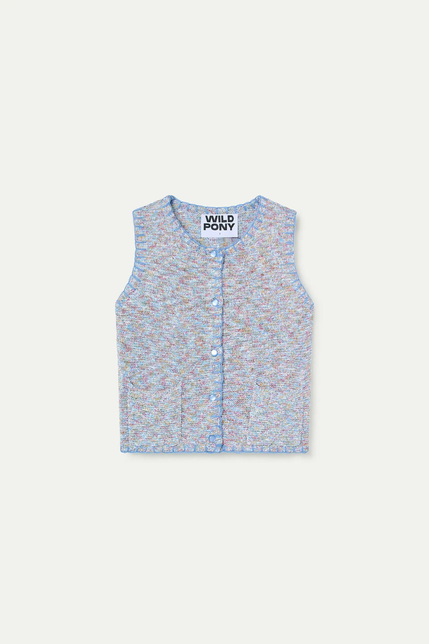 Multicolored knitted vest