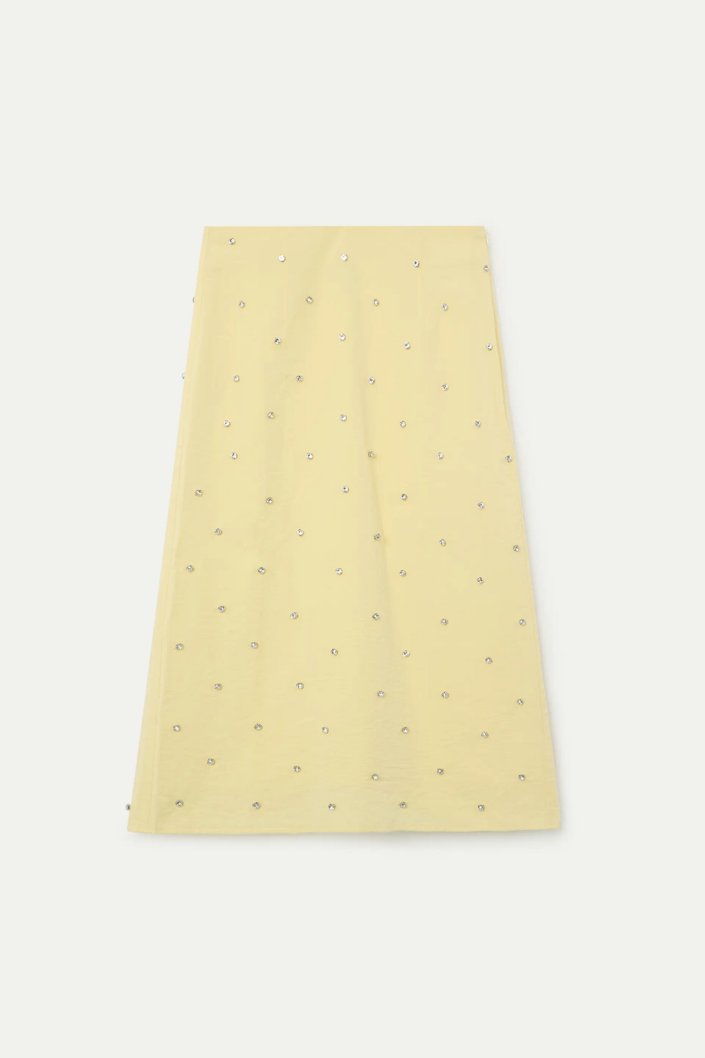 Falda midi amarillo ligero