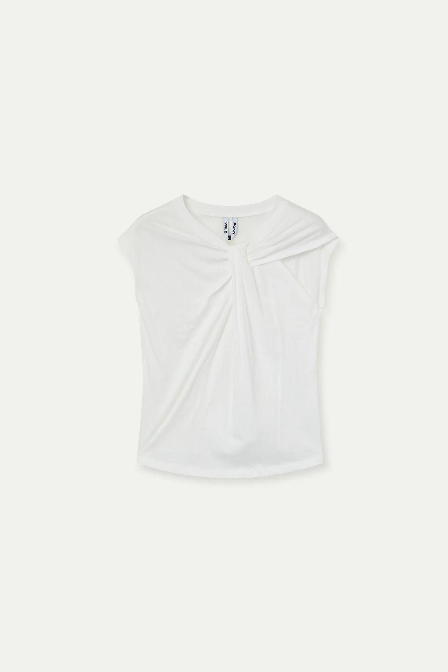 Camiseta blanca anudada 100% algodón