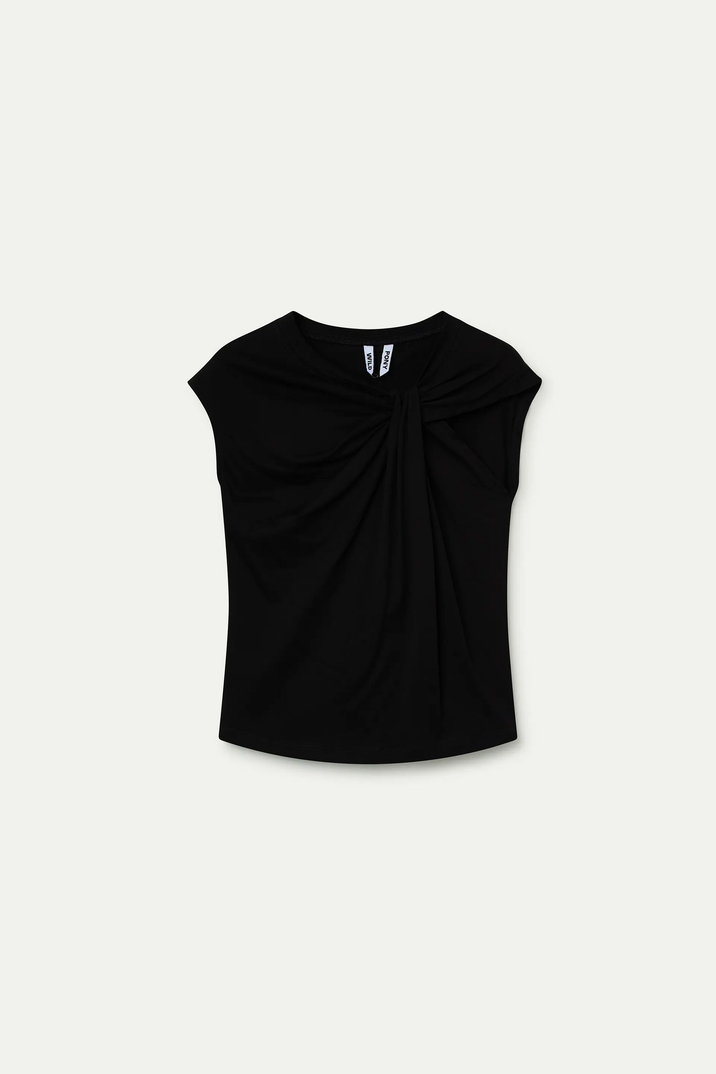 Black knotted t-shirt, 100% cotton