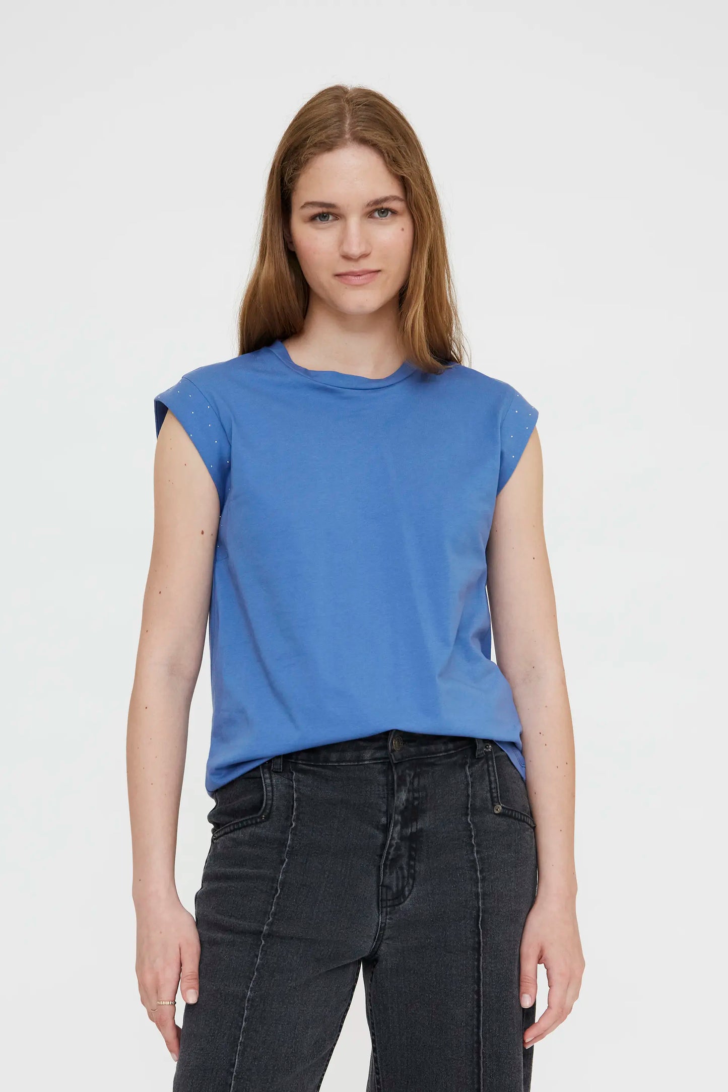 Camiseta manga corta azul