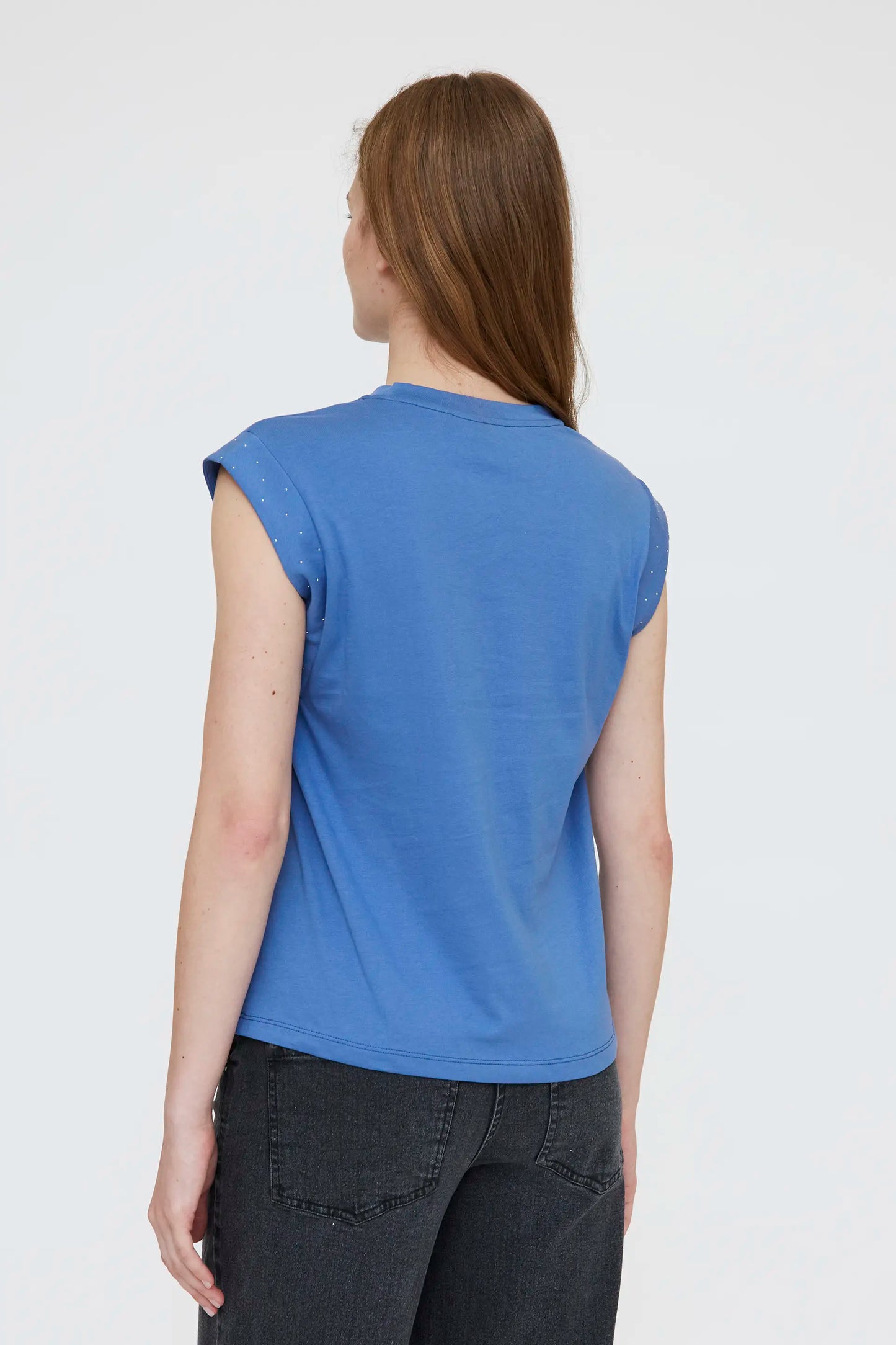 Camiseta manga corta azul