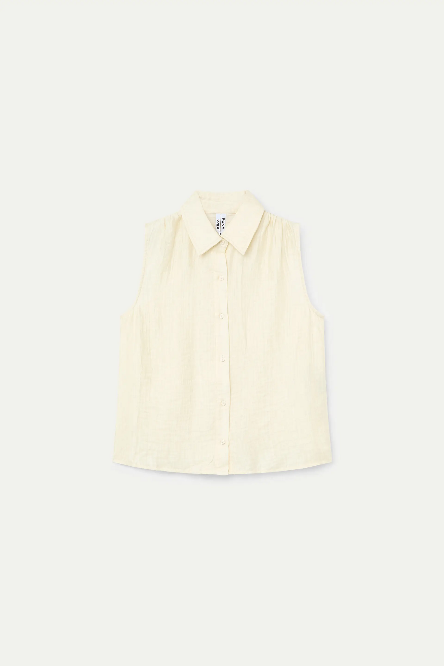 Camisa texturizada blanco roto