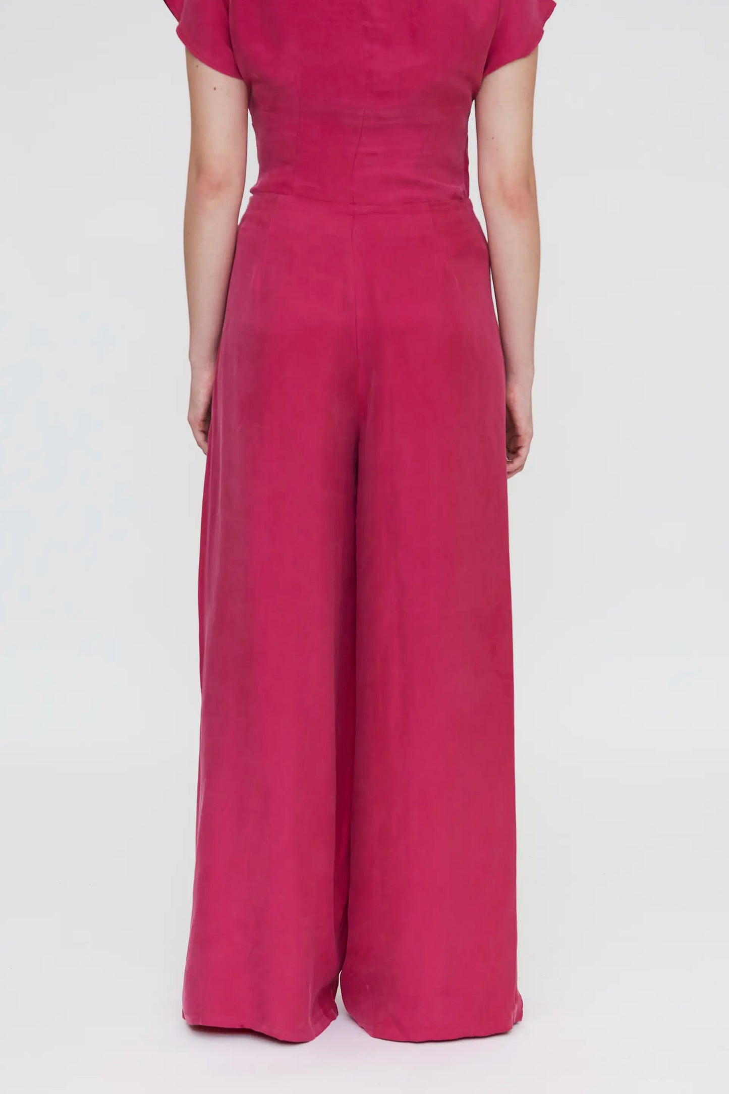 Pantalón wide leg fucsia