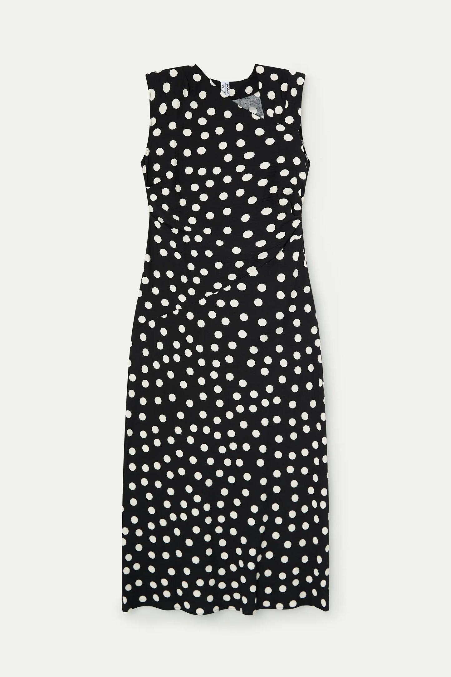 Long dress with black and white knit print