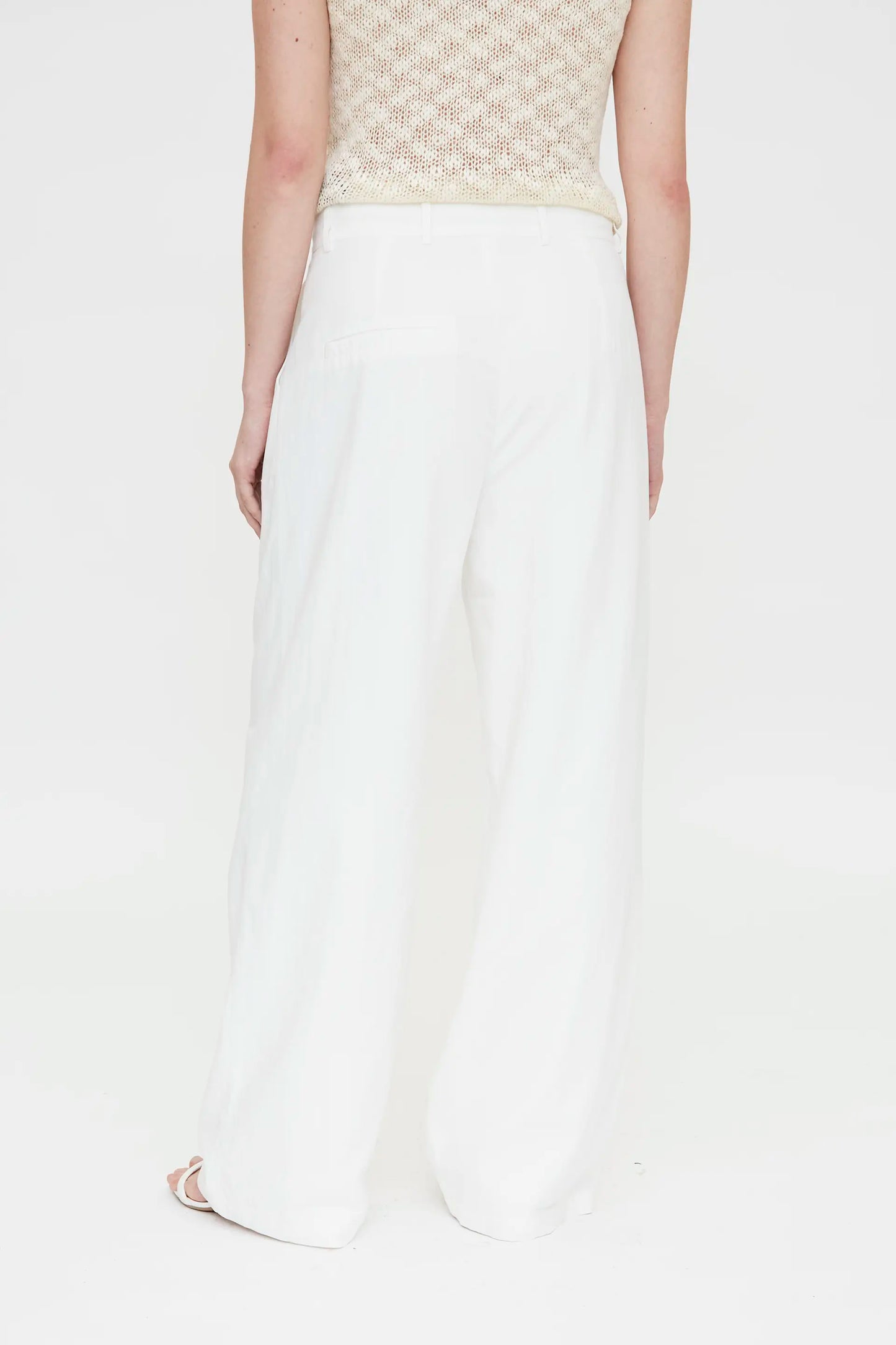 Pantalón wide leg blanco