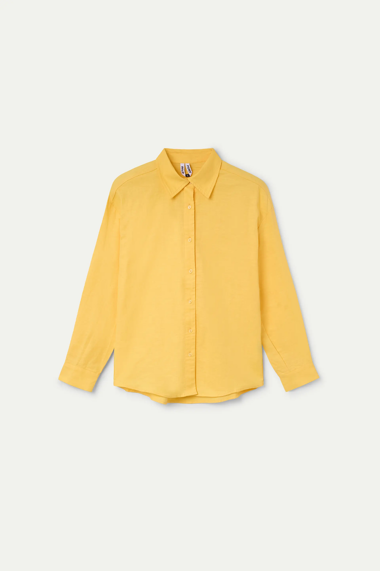 Camisa mezcla lino amarillo