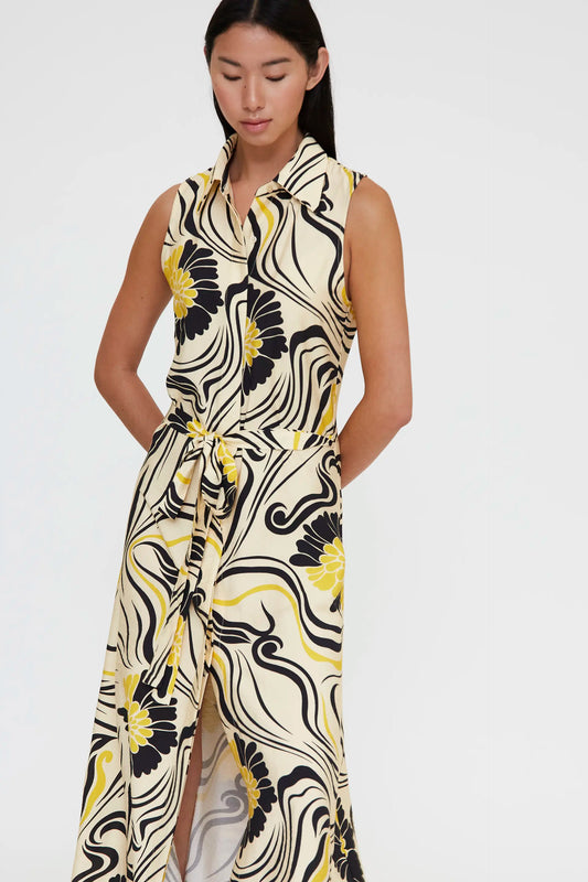 Vestido largo con estampado Praga