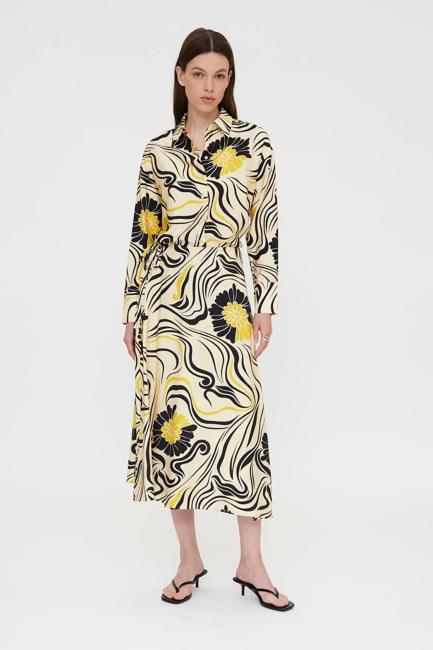 Falda midi con estampado Praga