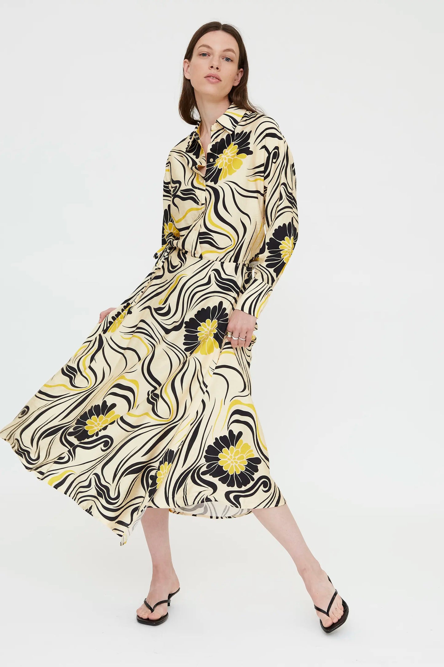 Falda midi con estampado Praga