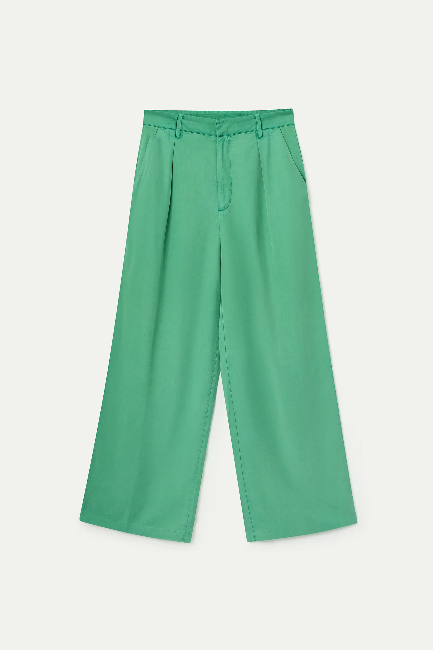 Green flowy trousers