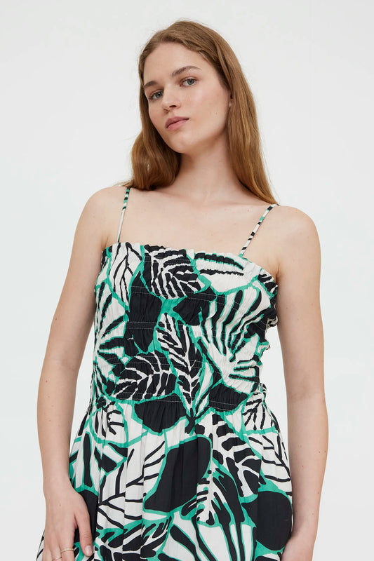 Long dress with iguana print