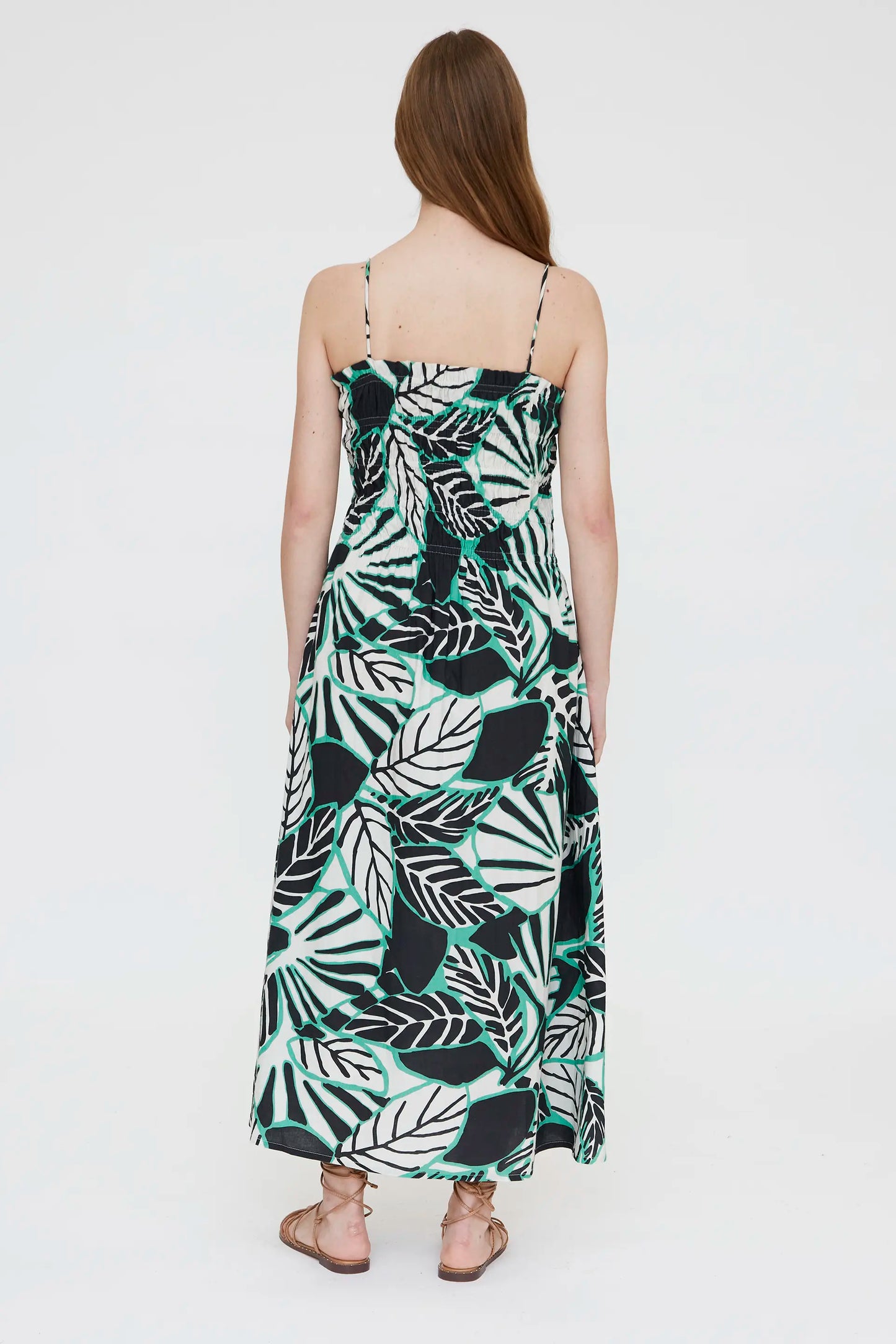 Long dress with iguana print