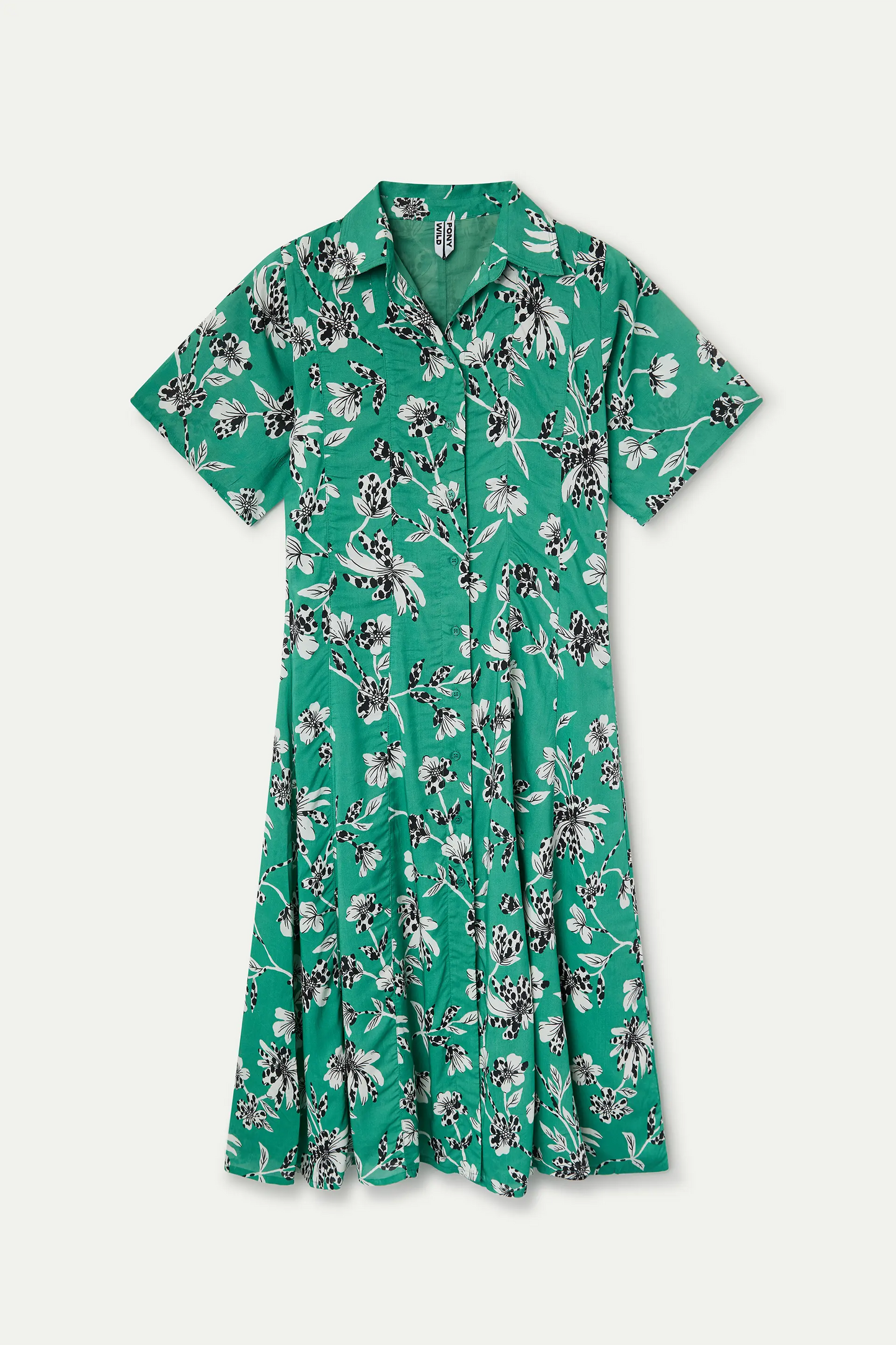 Vestido midi con estampado Gerbera