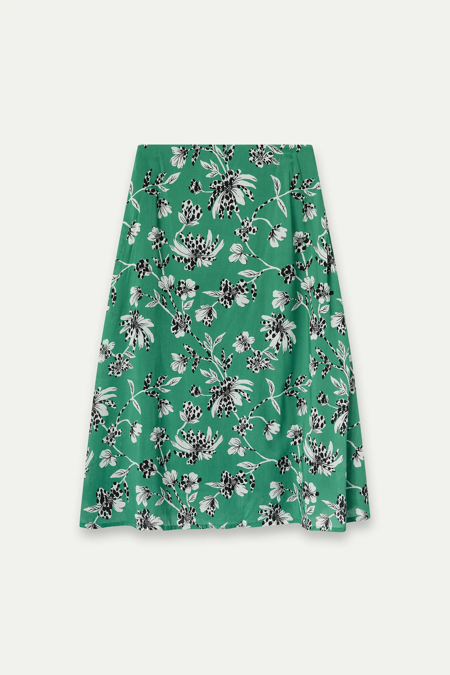 Gerbera print midi skirt