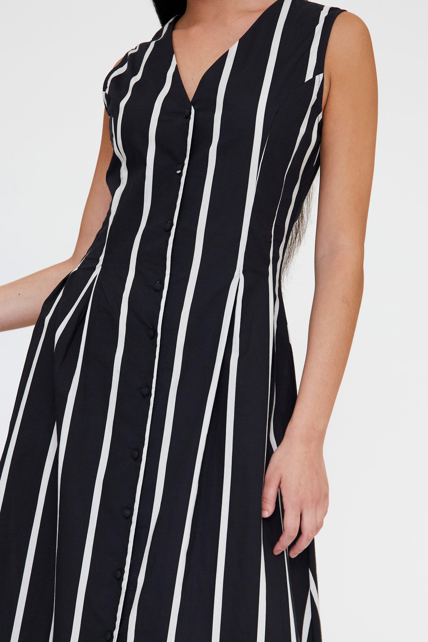 Grimaud Black Print Midi Dress