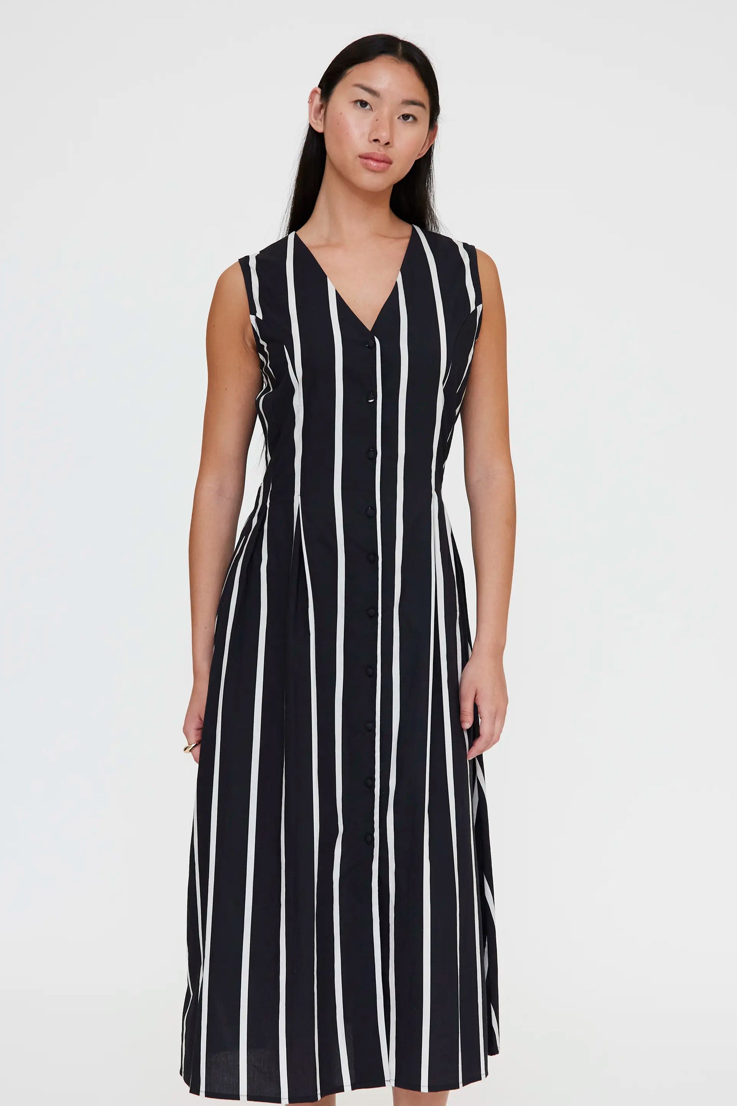 Grimaud Black Print Midi Dress
