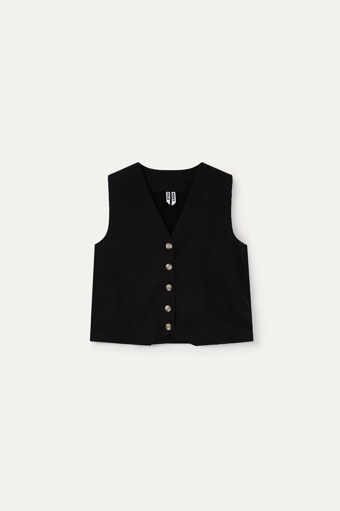 Black V-neck vest