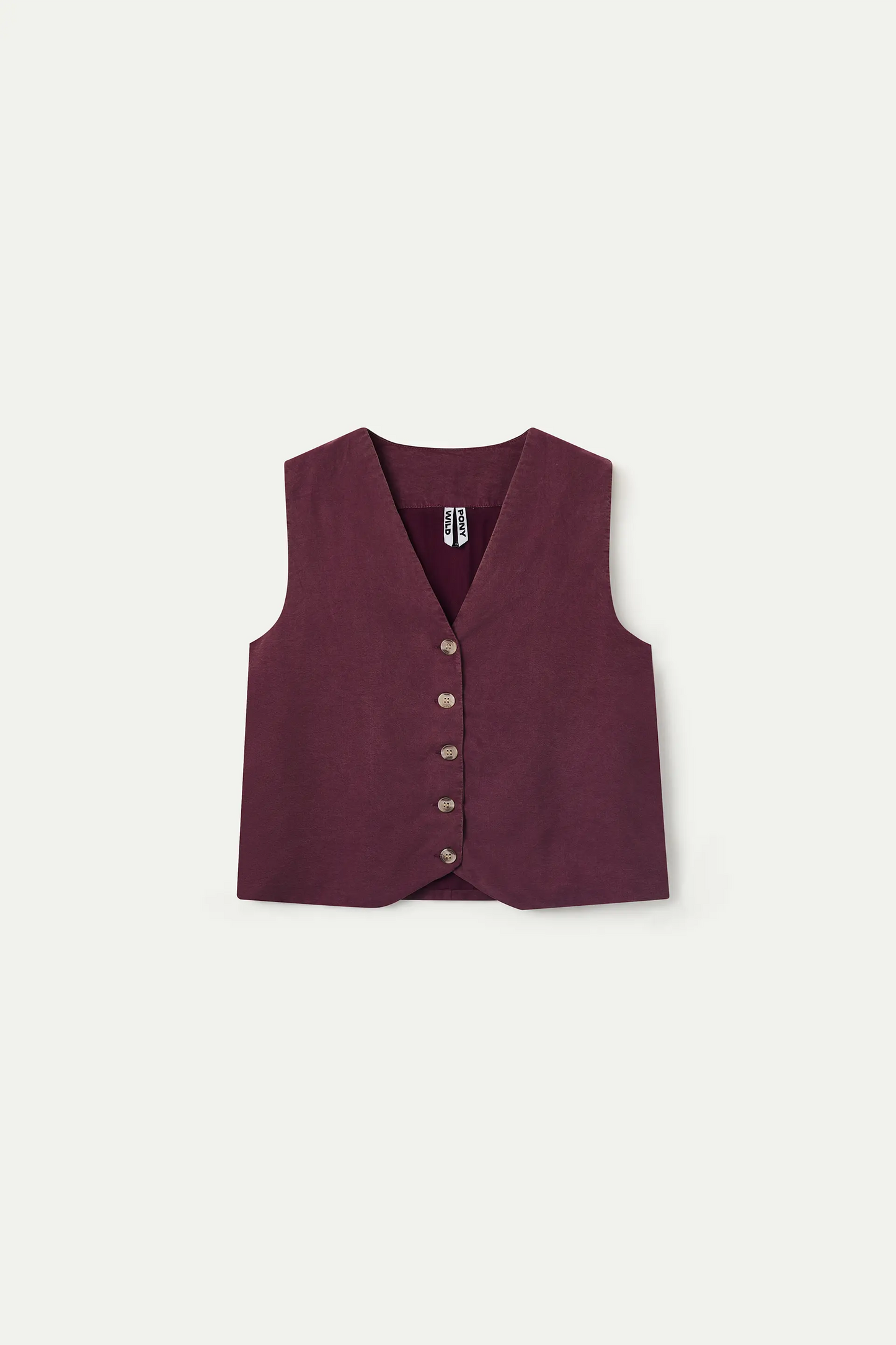 Brown V-neck vest