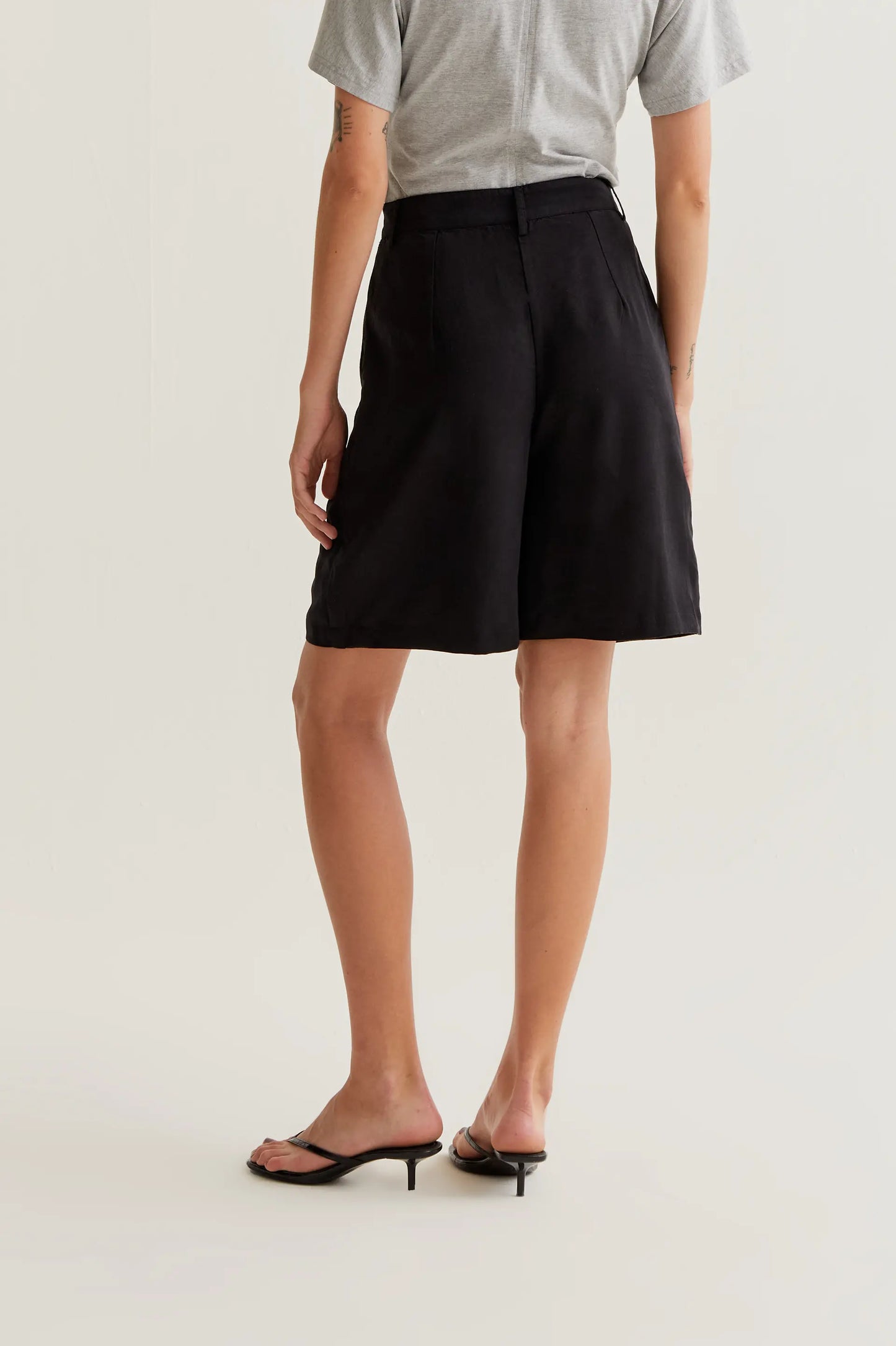 Black high-waisted shorts