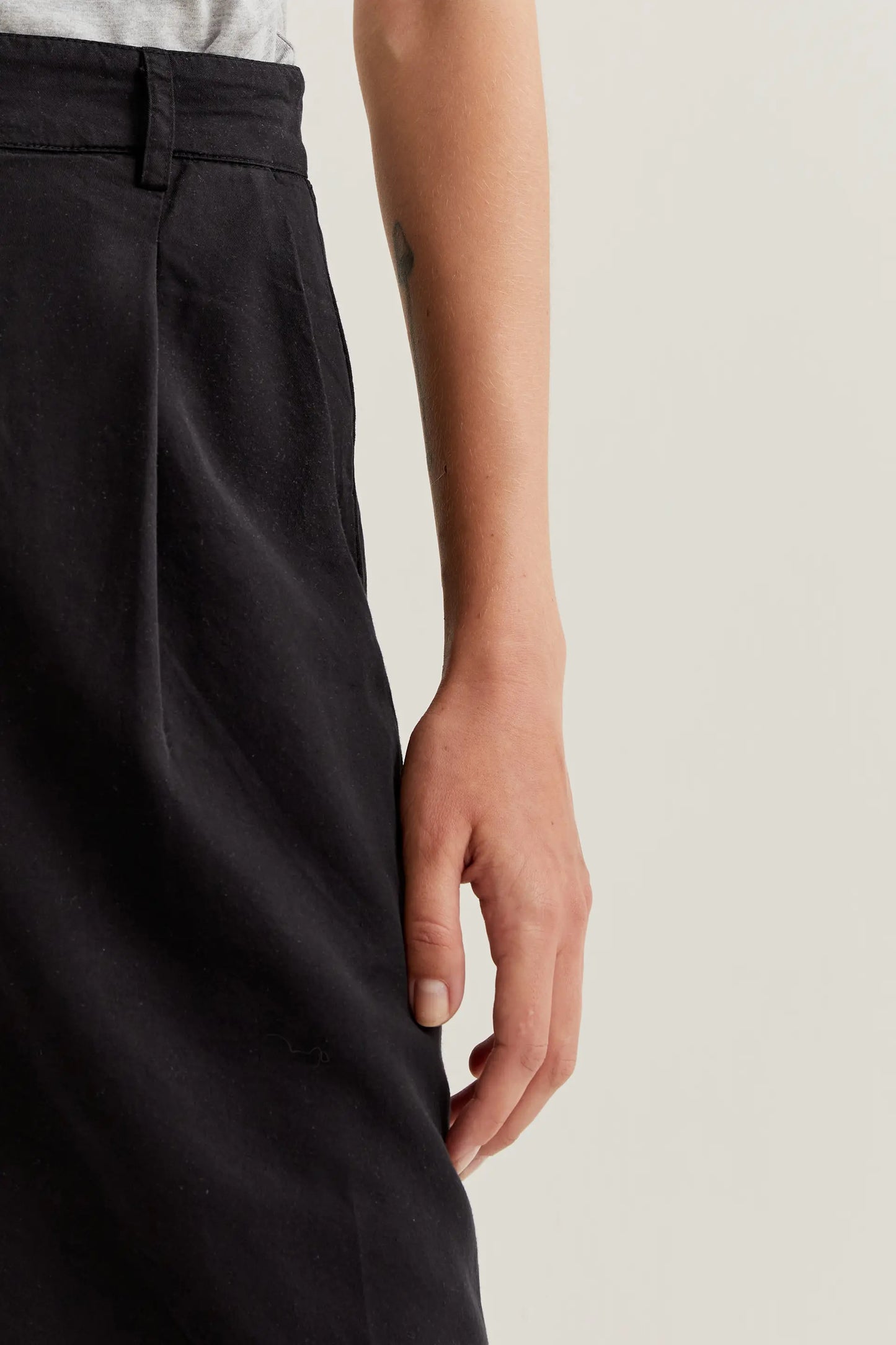 Black high-waisted shorts