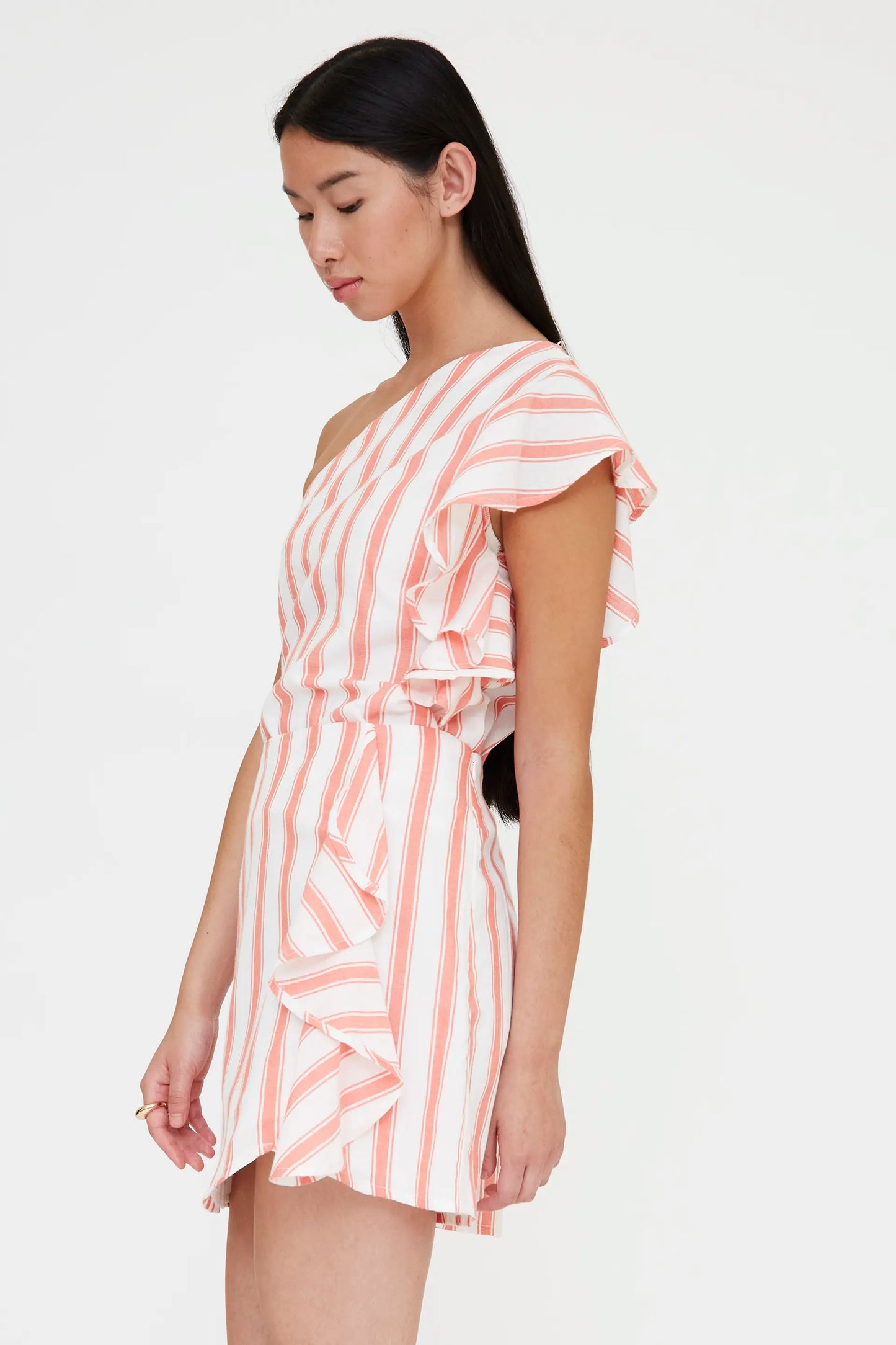 Short skirt with Emberglow Stripes print