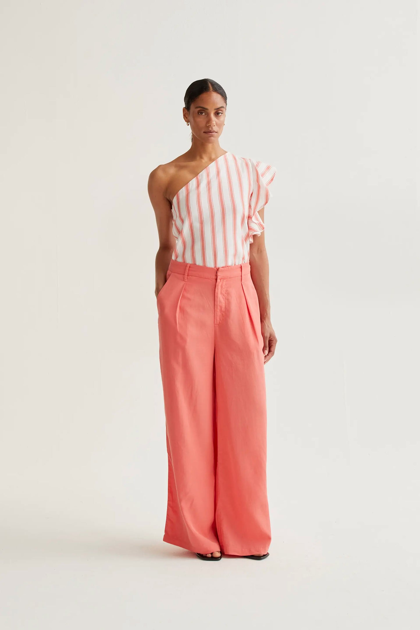 Coral wide leg trousers