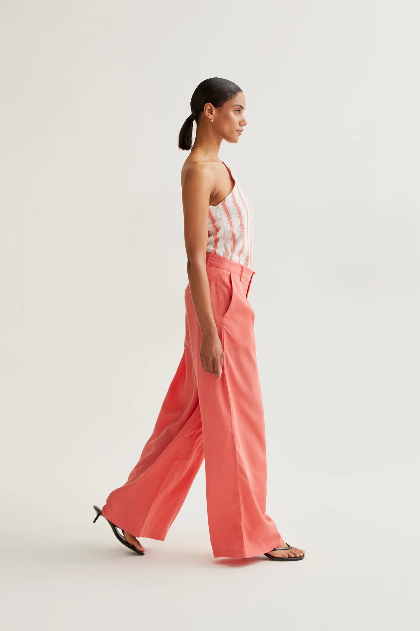 Coral wide leg trousers