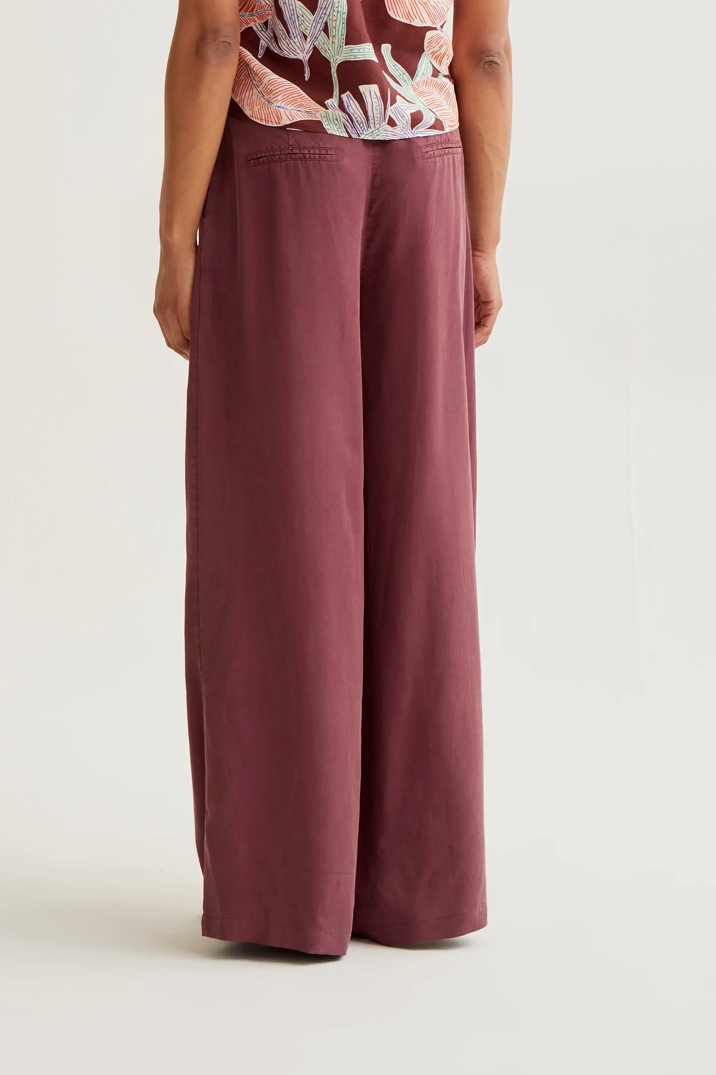 Brown wide leg trousers
