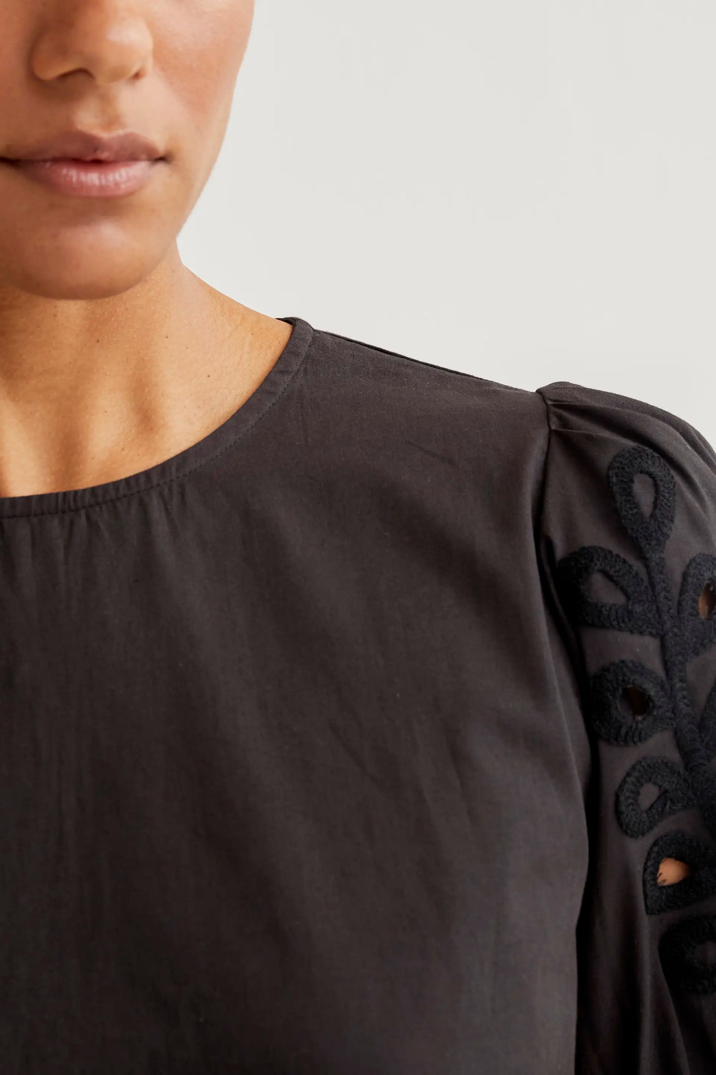 Top 100% cotton black