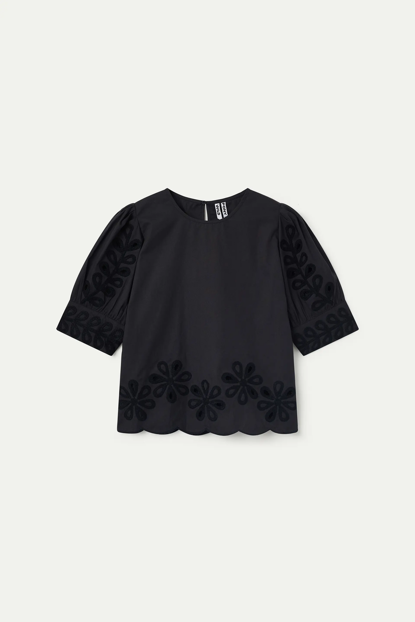 Top 100% cotton black