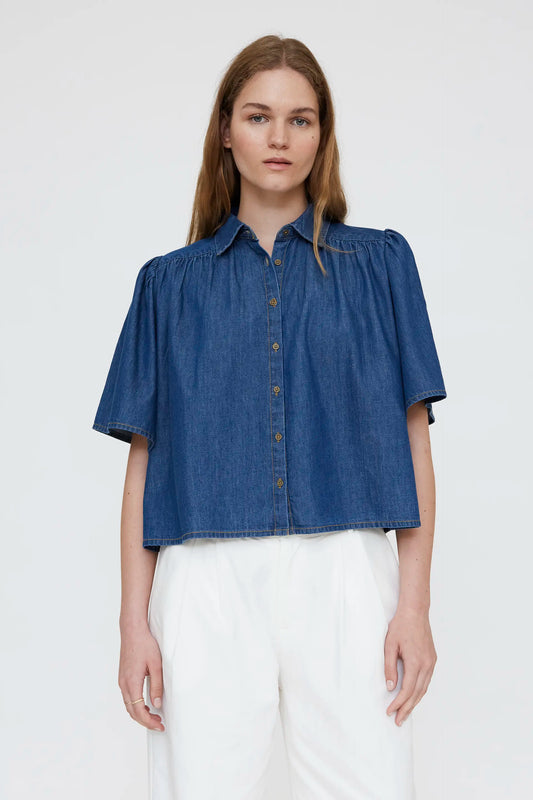 100% cotton chambray shirt