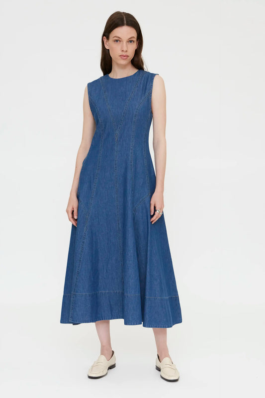 100% cotton chambray dress