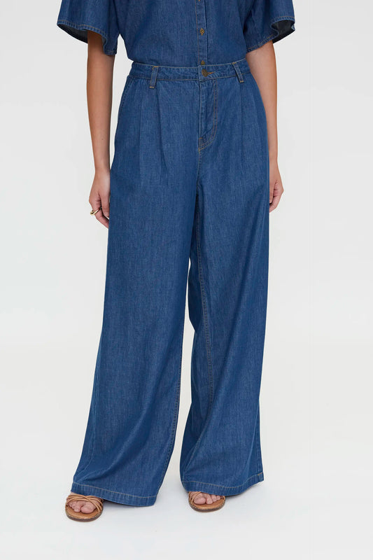 100% cotton chambray pants