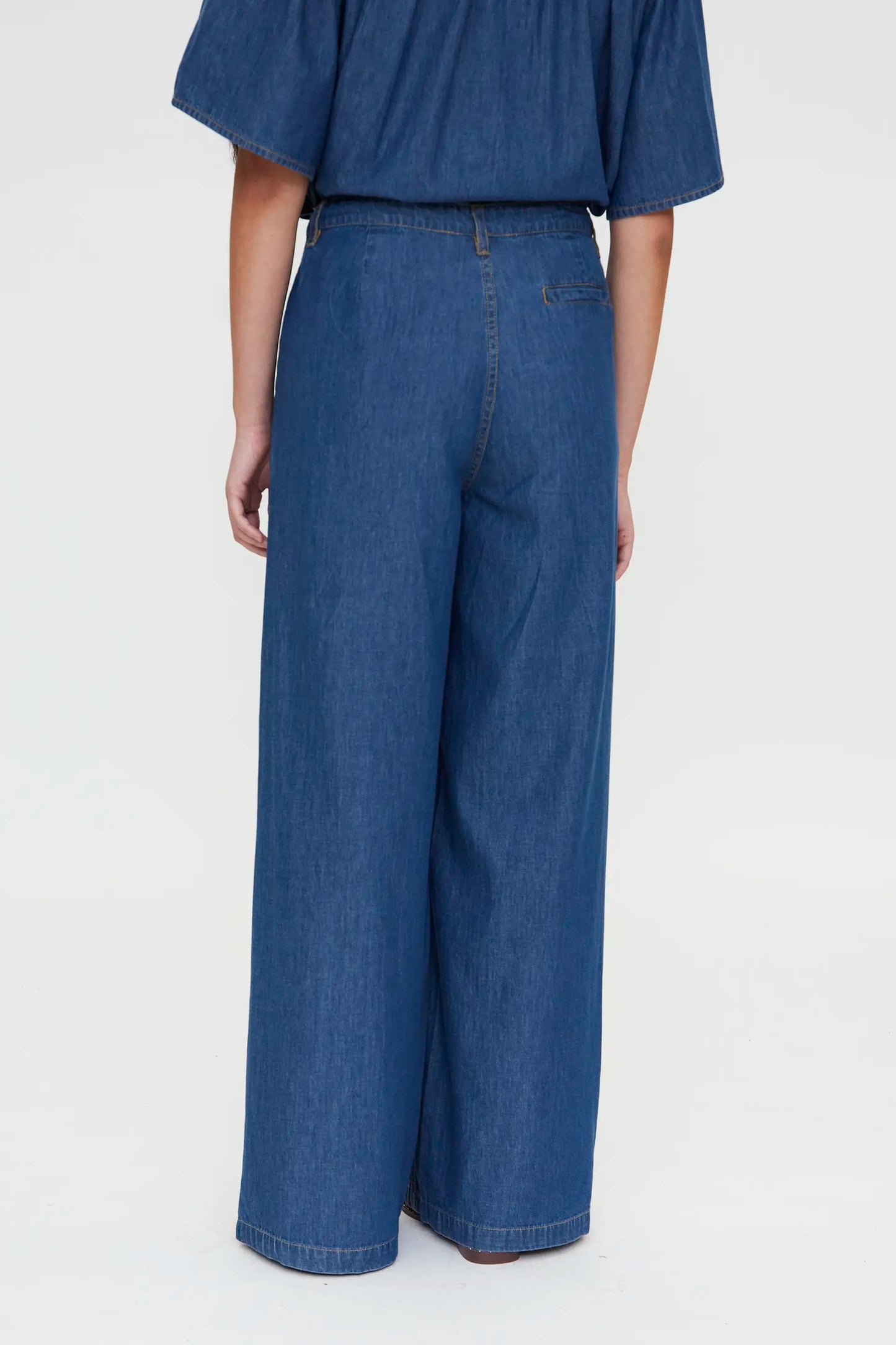 100% cotton chambray pants