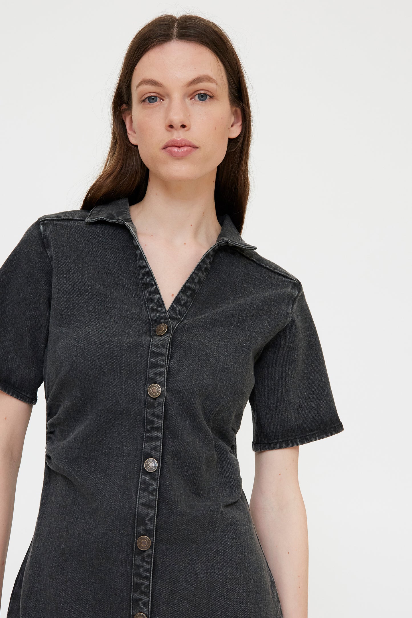 Vestido midi vaquero negro