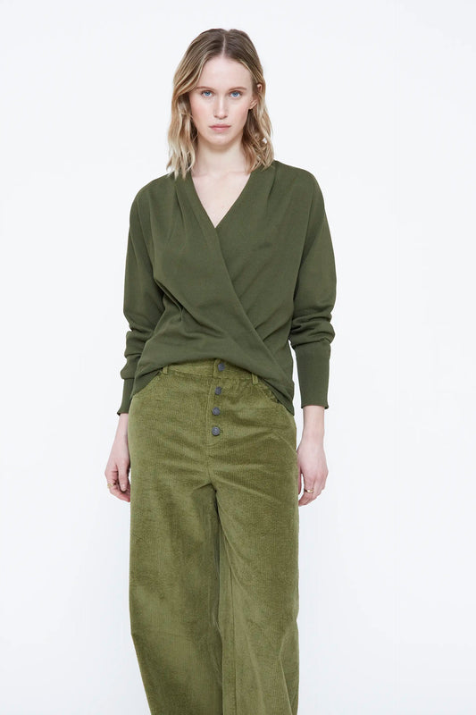 Jersey cruzado verde oliva