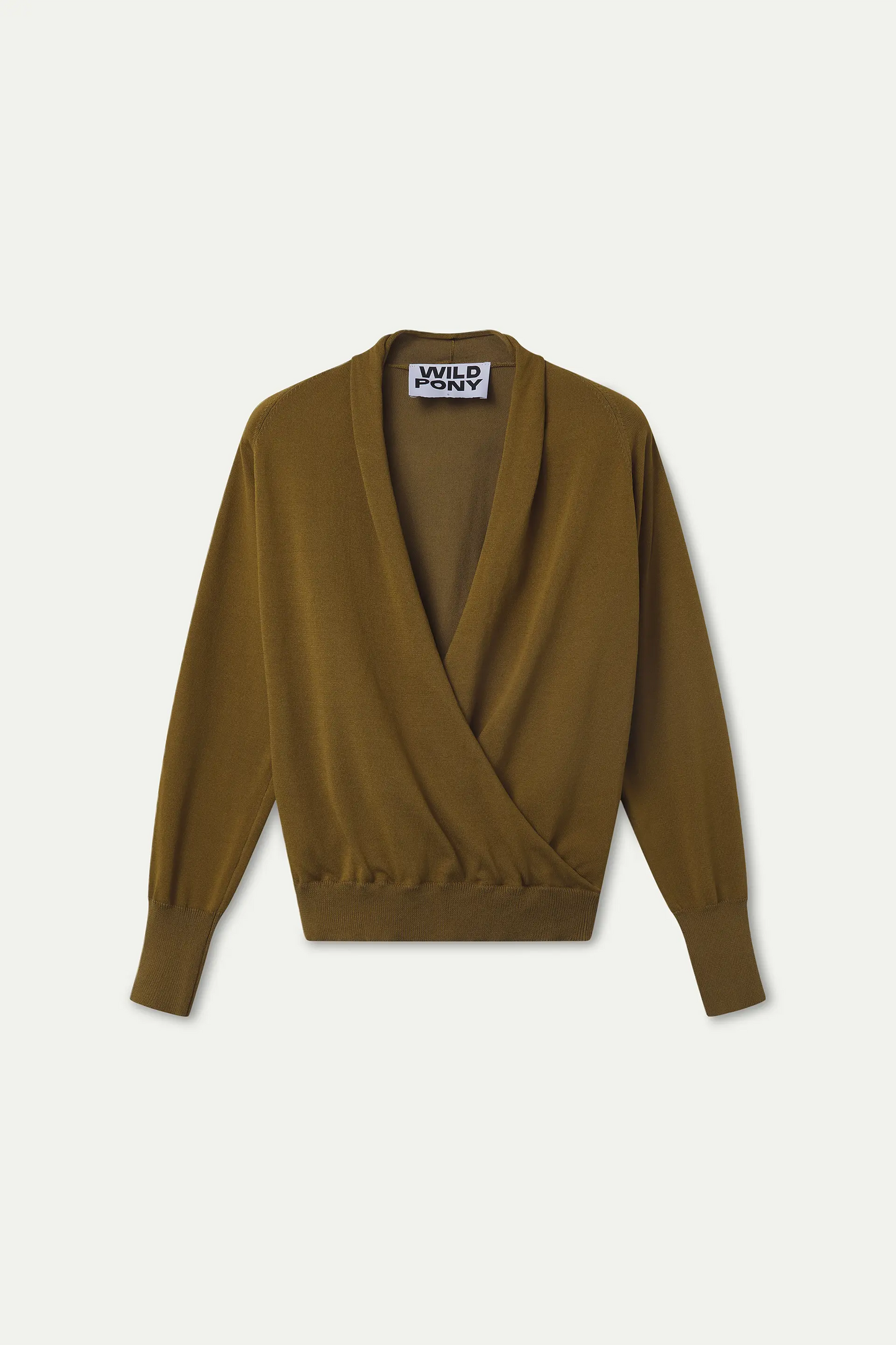 Jersey cruzado verde ocre
